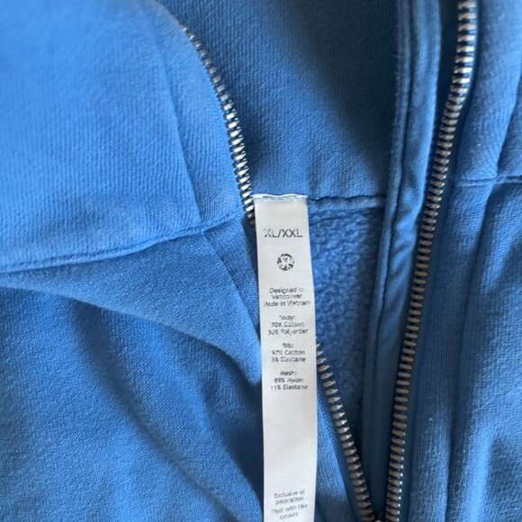 Scuba Oversized Funnel Neck Half Zip Blue Nile XL/XXL - Picture 4 of 5